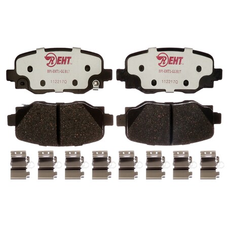 R/M Brakes BRAKE PADS OEM OE Replacement Hybrid Technology Includes Mounting Hardware EHT1809H